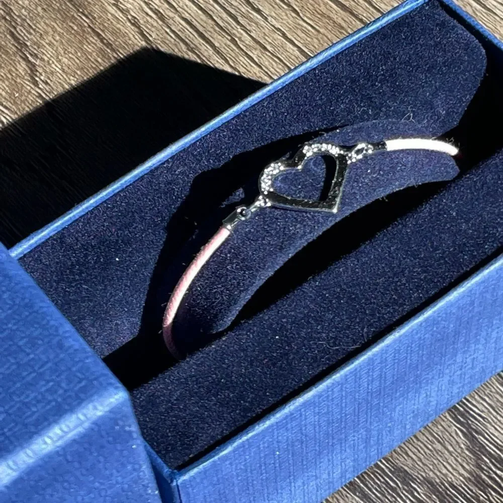 Swarovski Pink Crystal Heart Bracelet - Picture 2 of 4